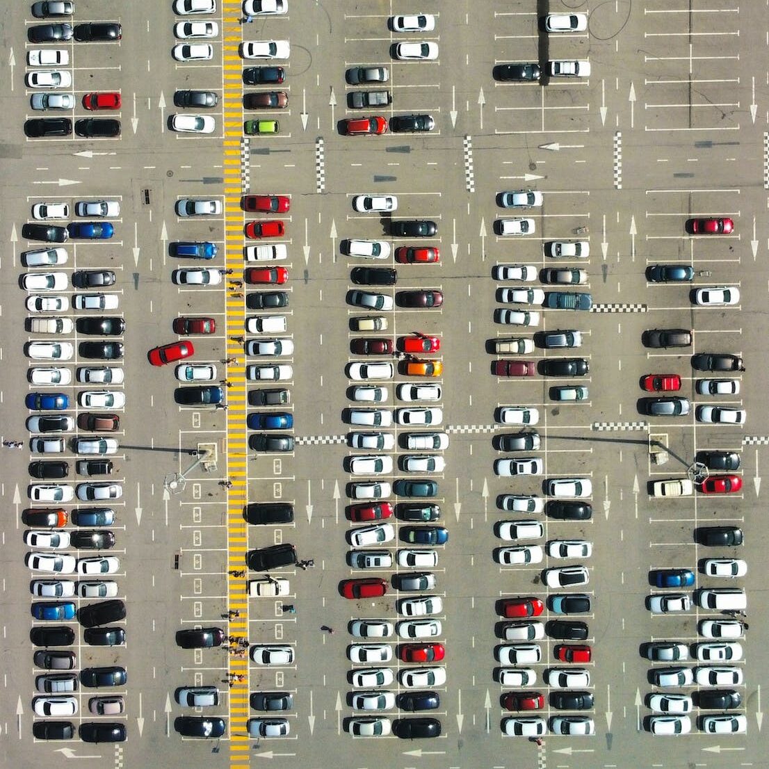 cars on car park